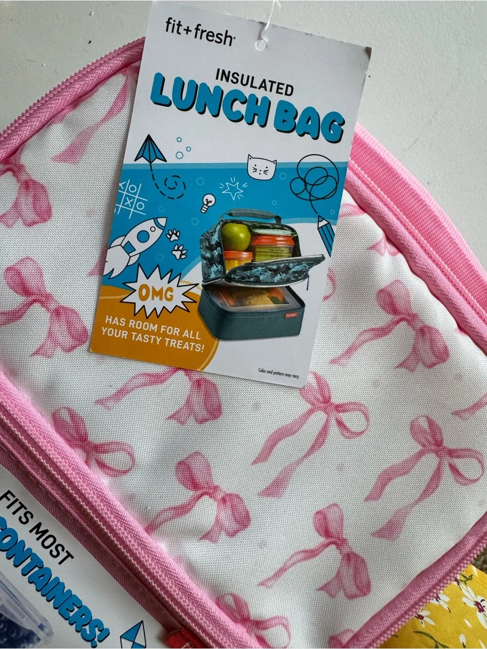 Fit & Fresh Pink Bow Kids Bento Lunch Bag